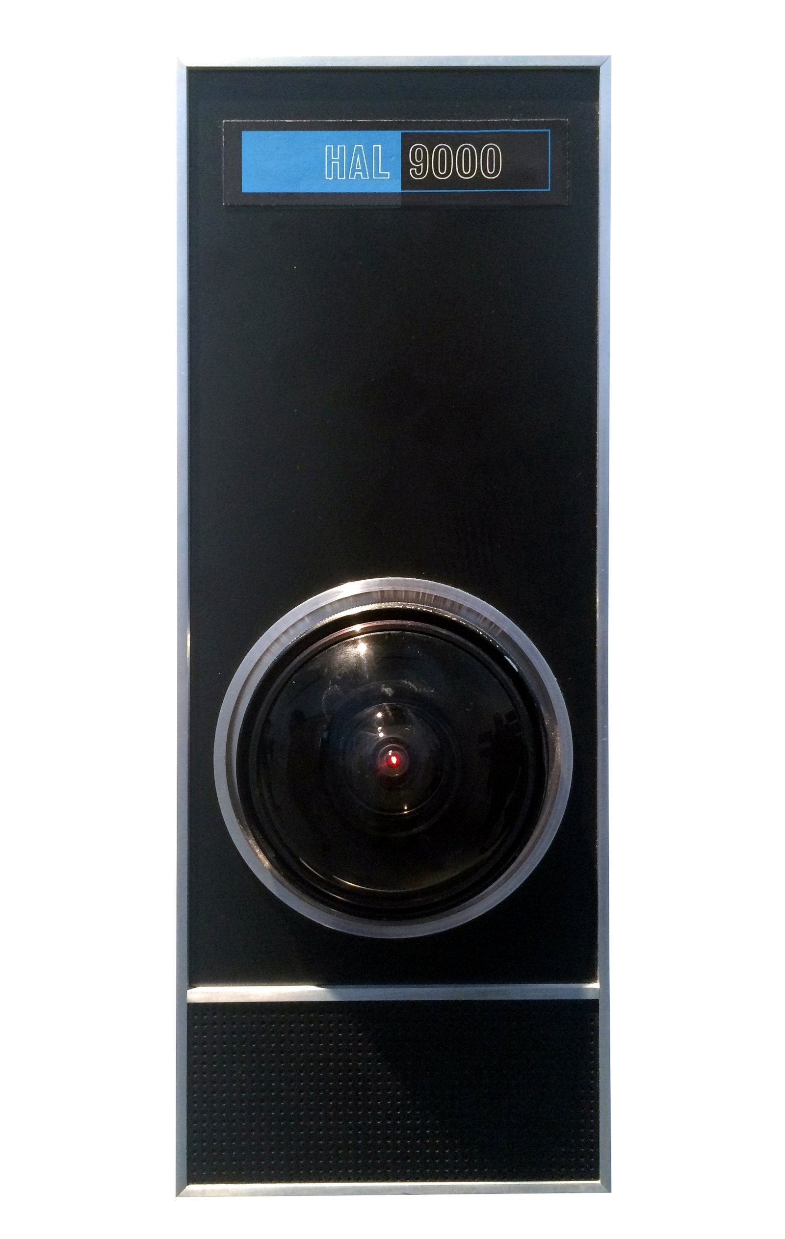 Den röda kameralinsen på HAL 9000 från filmen 2001: A Space Odyssey.